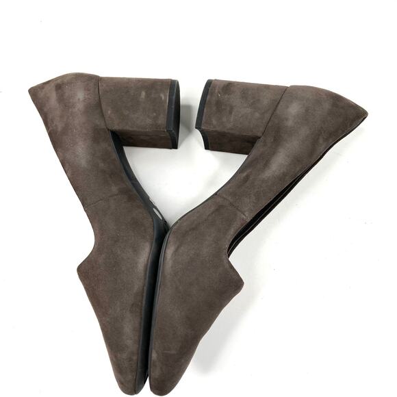 Nurture | Genuine Leather Suede Brown Chunky Heel Pump Size 10 - Picture 3 of 6